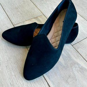 Birdies The Heron Black Suede flats
